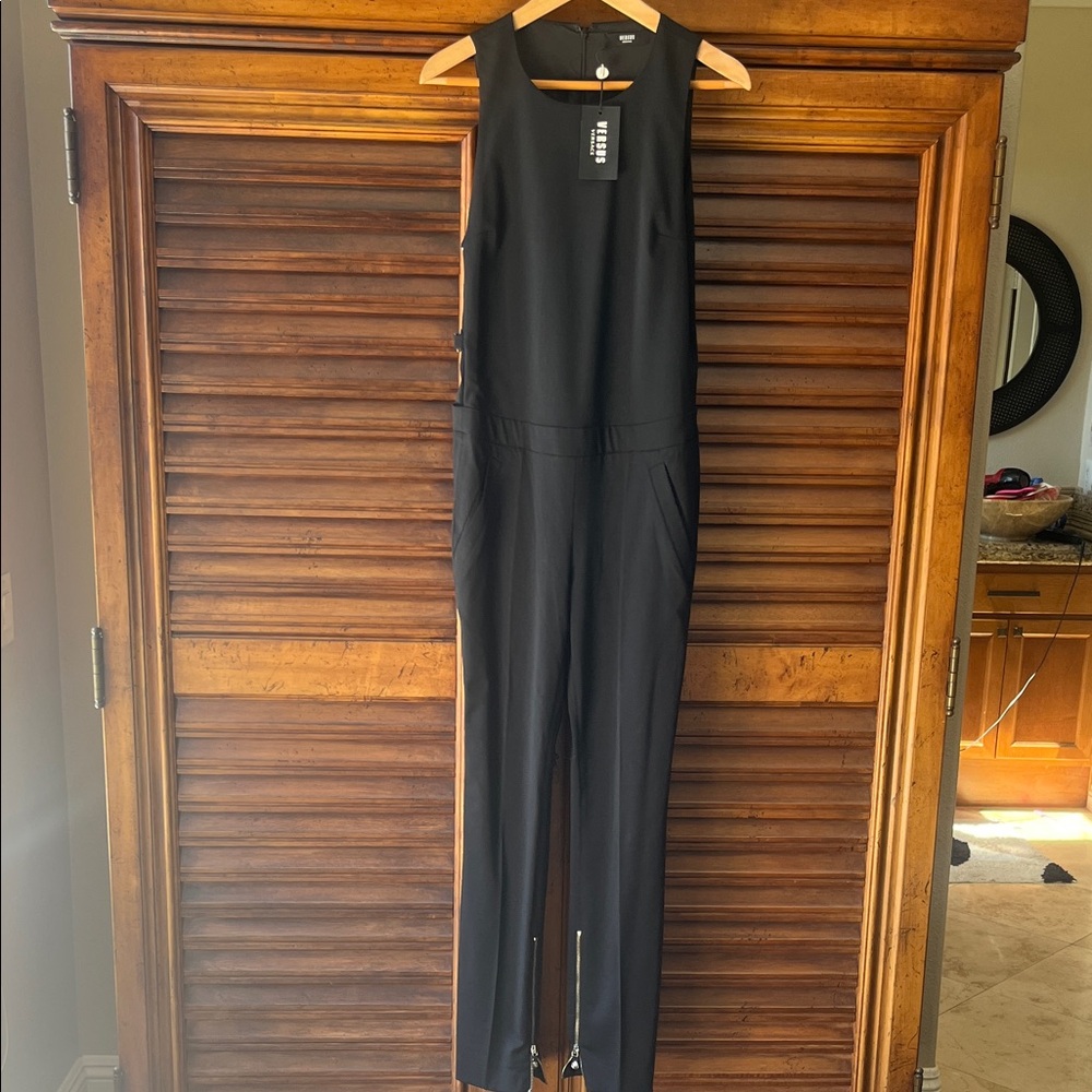 Versus Versace Tuta Donna Tessuto Black Jumpsuit/Size 42 Euro